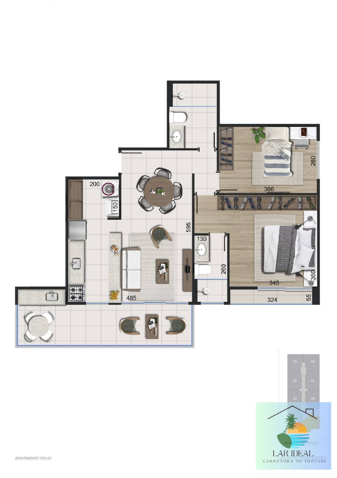 Apartamento à venda com 2 quartos, 77m² - Foto 15