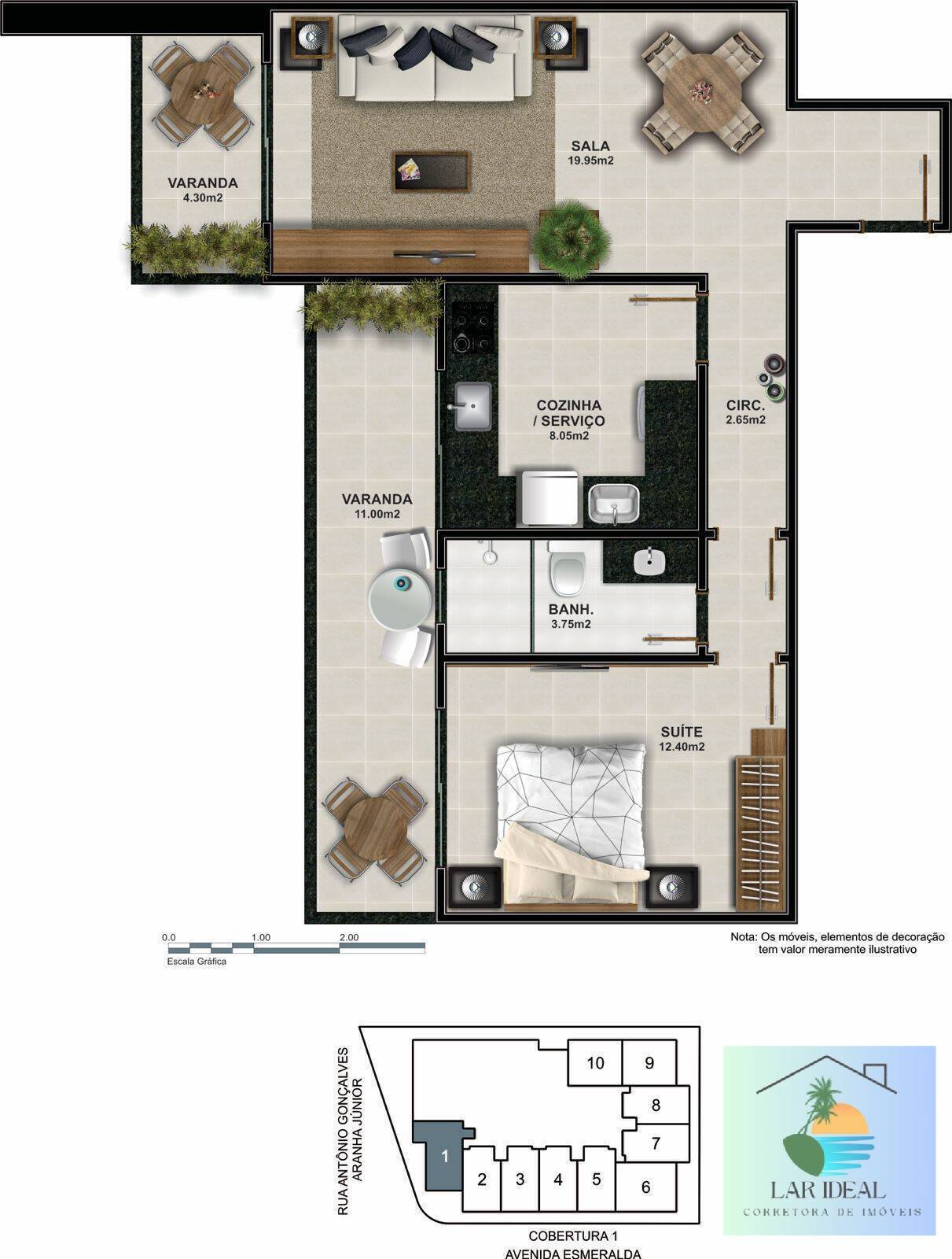 Cobertura à venda com 1 quarto, 53m² - Foto 23